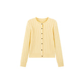 Women's Cable Knit Cardigan With Wool